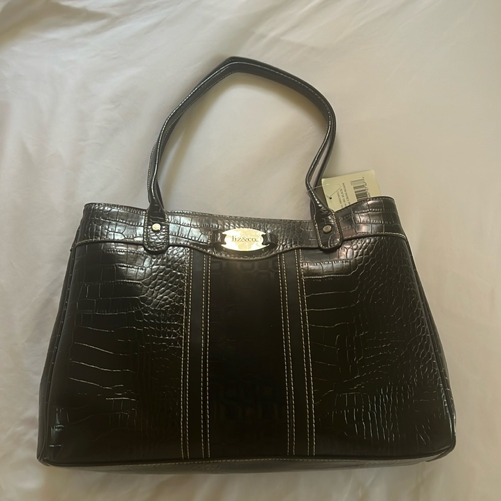 Liz & Co NWT black double strap shoulder/handbag purse